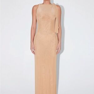 KHY MESH STRETCH KNOTTED MAXI DRES